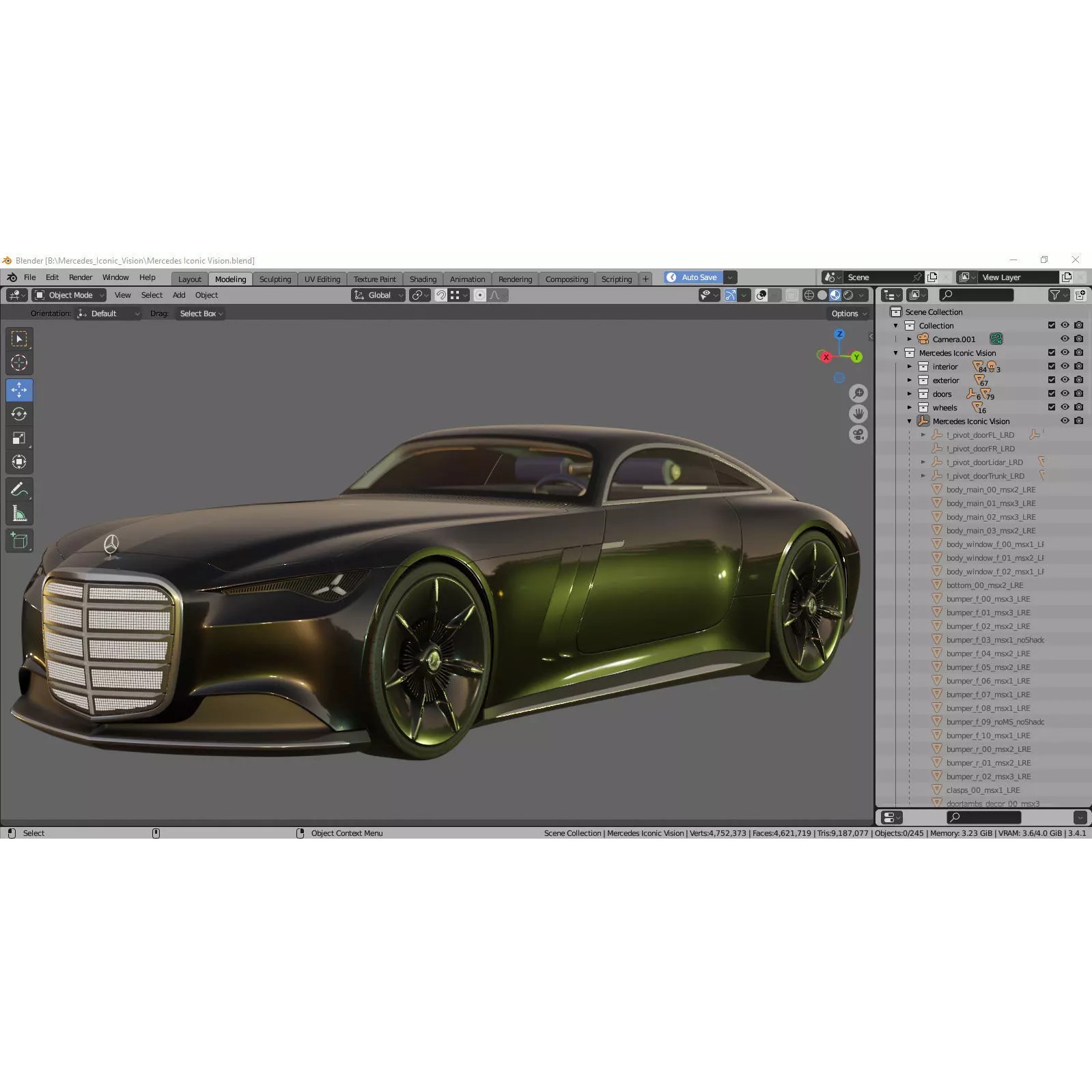 Mercedes-Benz Vision Iconic Concept 2025 - Game-Ready 3D Model - View 48