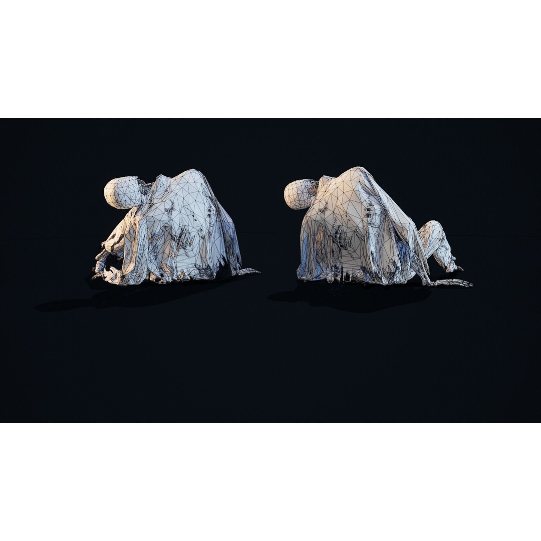 Skeleton Remains 5 3D Model – Low Poly PBR Asset for Games, FBX, OBJ