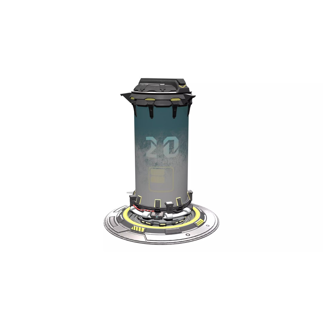 Sci-fi Capsule 3D Model – Low Poly Game Asset, FBX, PBR Textures - View 2