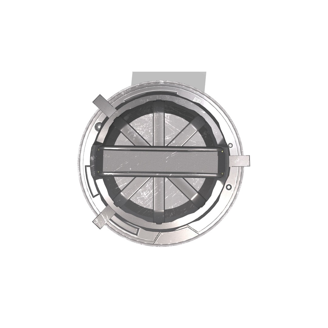 Sci-fi Capsule 3D Model – Low Poly Game Asset, FBX, PBR Textures - View 5