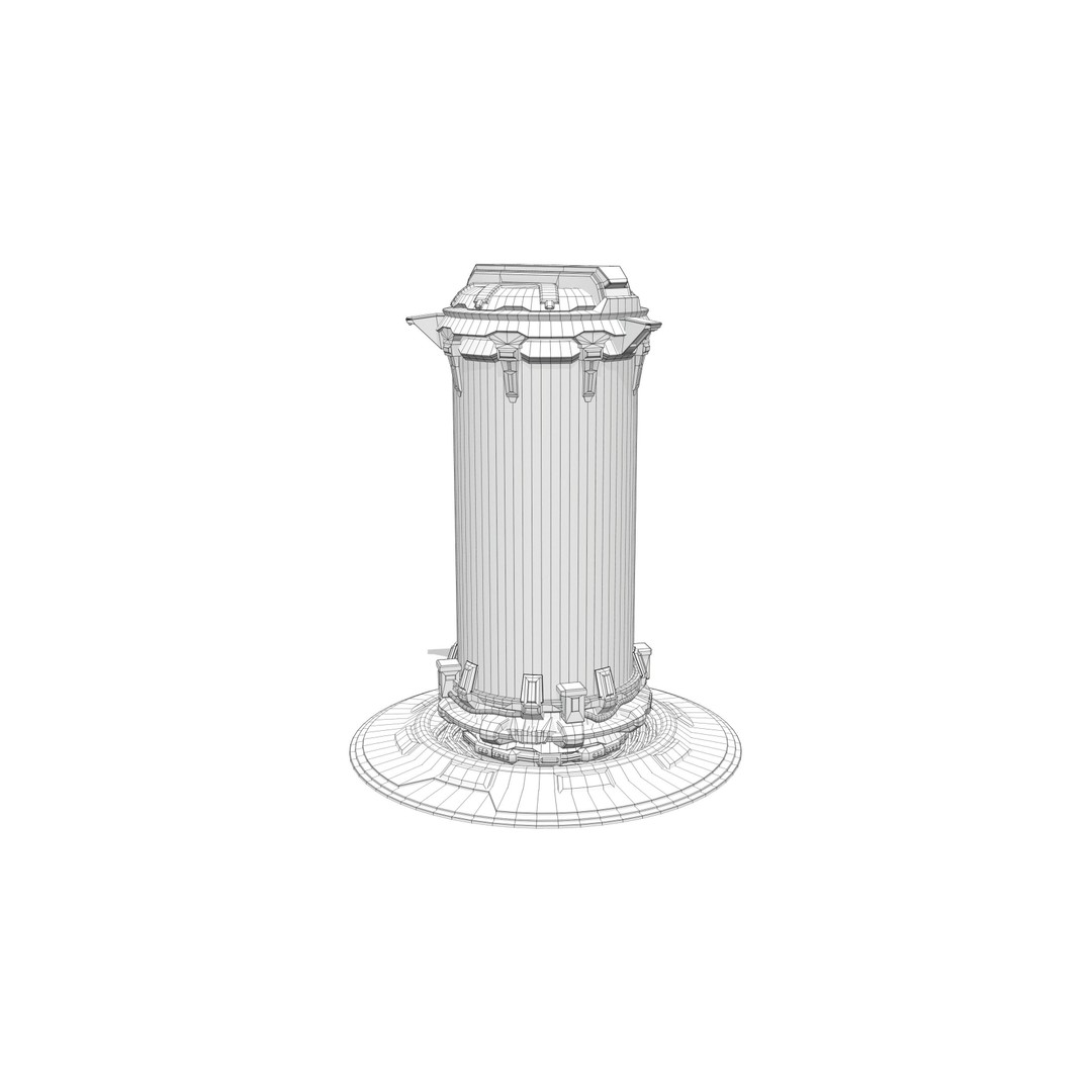 Sci-fi Capsule 3D Model – Low Poly Game Asset, FBX, PBR Textures - View 6