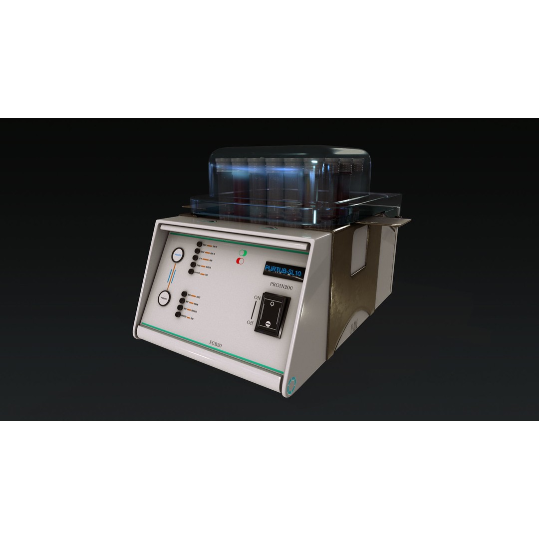 Laboratory Equipment 3D Model – Low Poly PBR Asset, FBX, OBJ - View 17