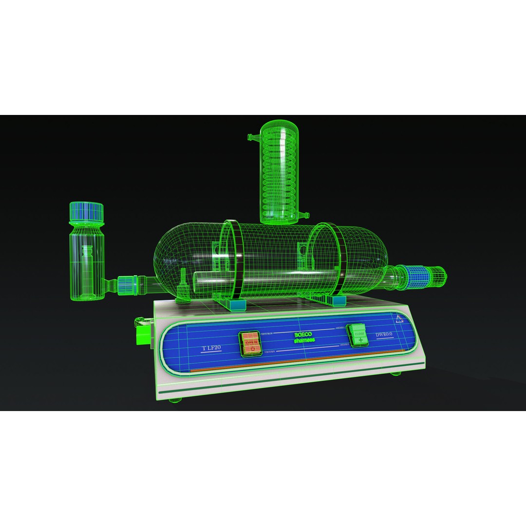 Laboratory Equipment 3D Model – Low Poly PBR Asset, FBX, OBJ - View 31