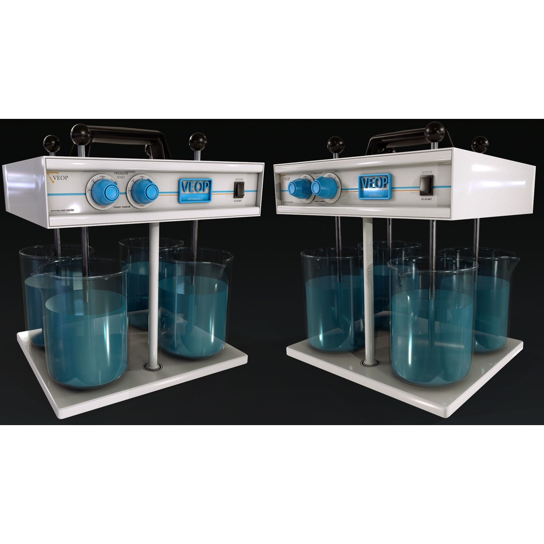Laboratory Equipment 3D Model – Low Poly PBR Asset, FBX, OBJ - View 33