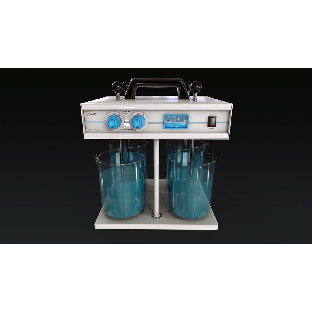 Laboratory Equipment 3D Model – Low Poly PBR Asset, FBX, OBJ - View 34