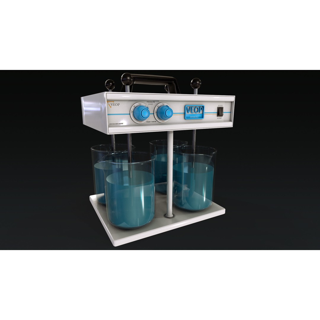Laboratory Equipment 3D Model – Low Poly PBR Asset, FBX, OBJ - View 35