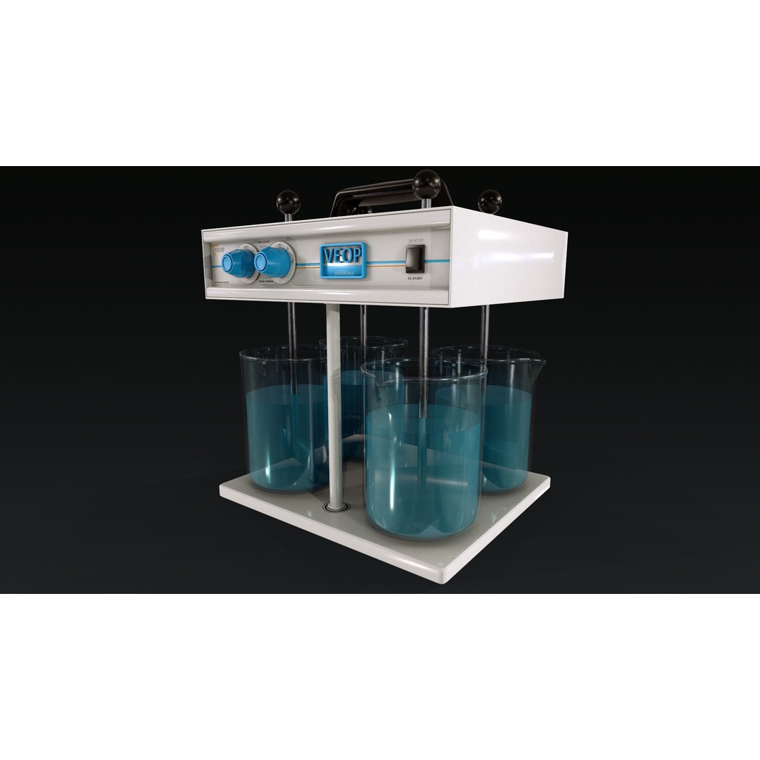 Laboratory Equipment 3D Model – Low Poly PBR Asset, FBX, OBJ - View 36