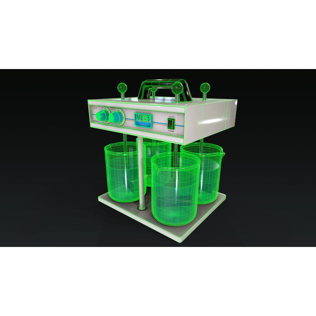 Laboratory Equipment 3D Model – Low Poly PBR Asset, FBX, OBJ - View 37