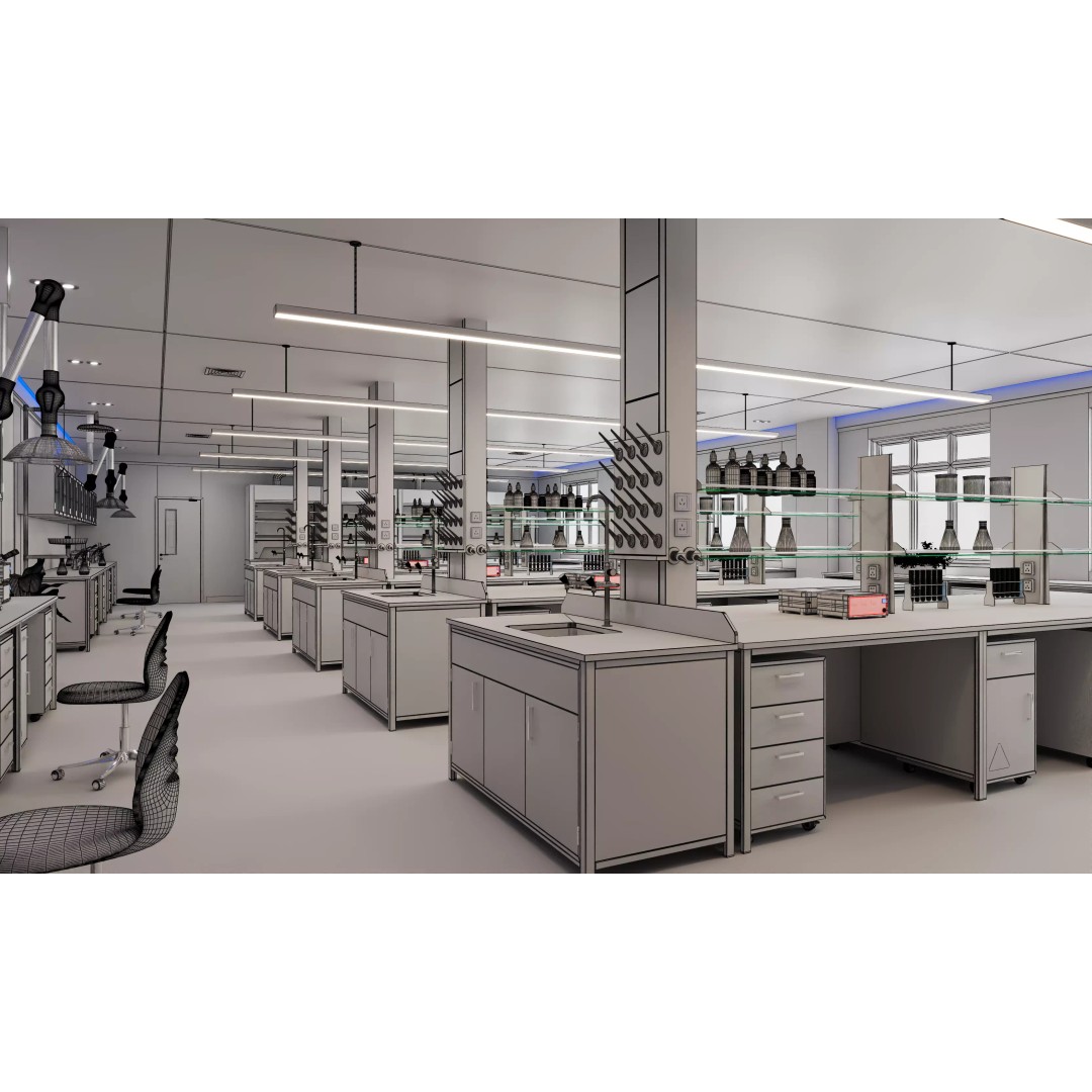Modern Science Laboratory 3D Model – High Poly Interior, FBX/OBJ - View 18