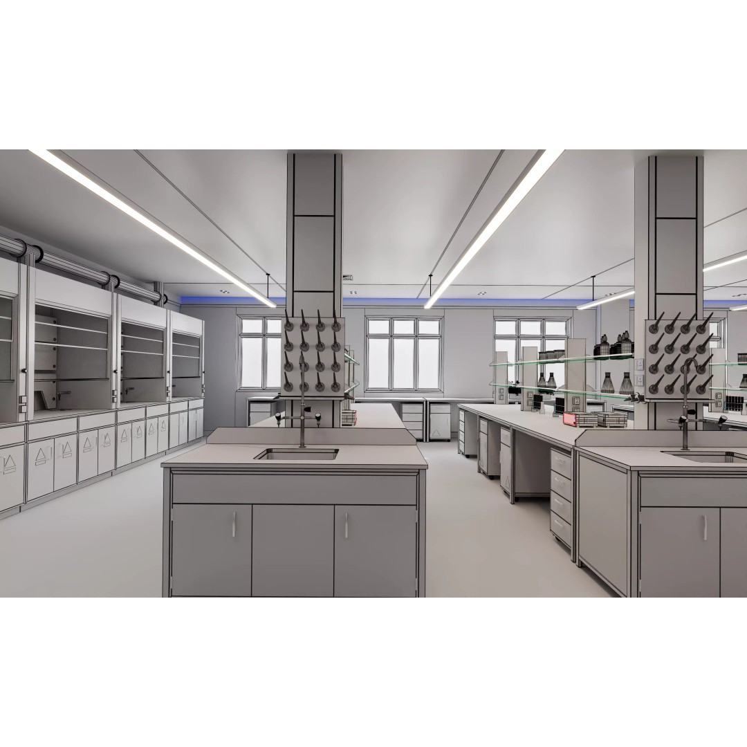 Modern Science Laboratory 3D Model – High Poly Interior, FBX/OBJ - View 19