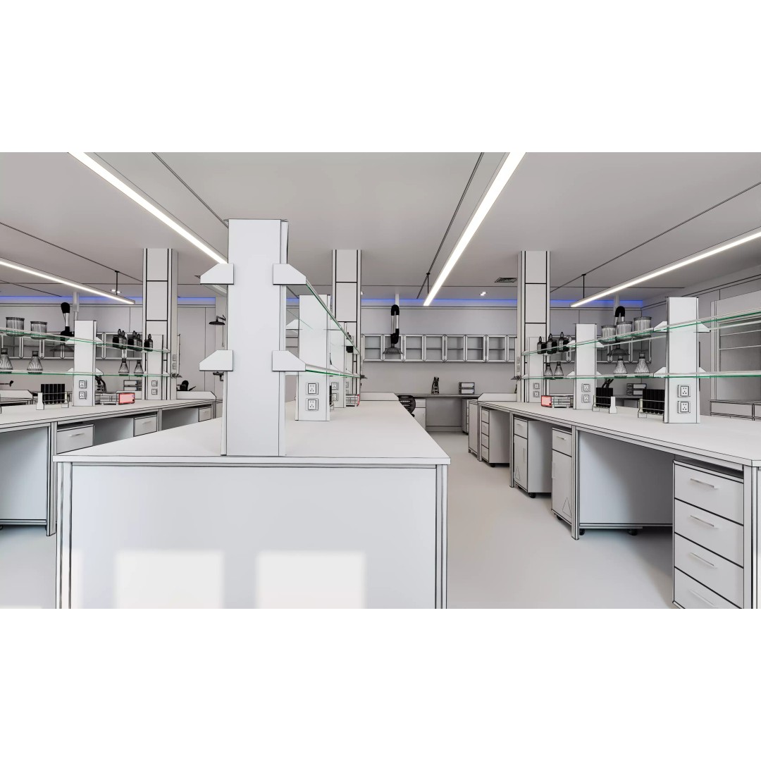 Modern Science Laboratory 3D Model – High Poly Interior, FBX/OBJ - View 20