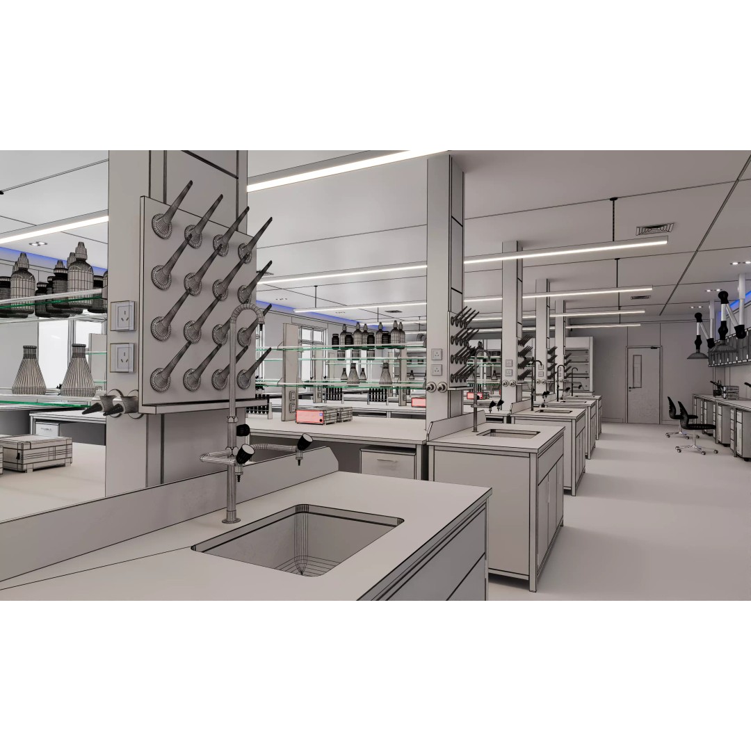 Modern Science Laboratory 3D Model – High Poly Interior, FBX/OBJ - View 23
