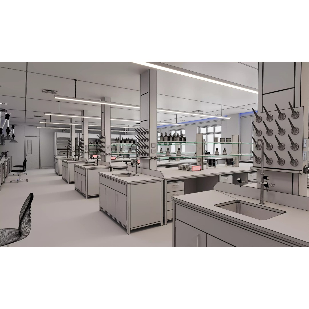 Modern Science Laboratory 3D Model – High Poly Interior, FBX/OBJ - View 26