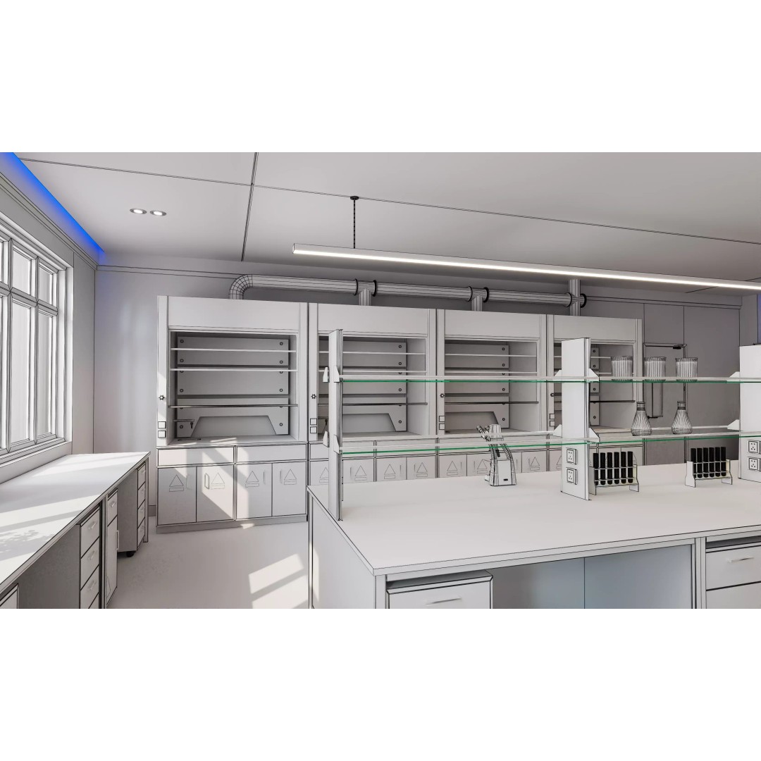 Modern Science Laboratory 3D Model – High Poly Interior, FBX/OBJ - View 28