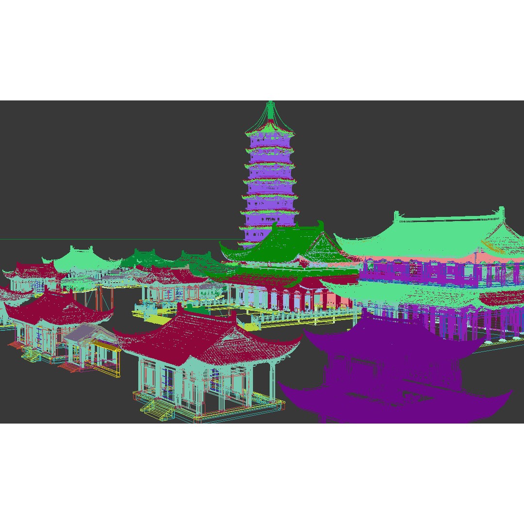 Ancient Chinese Architecture 3D Model – Traditional Building Asset, FBX