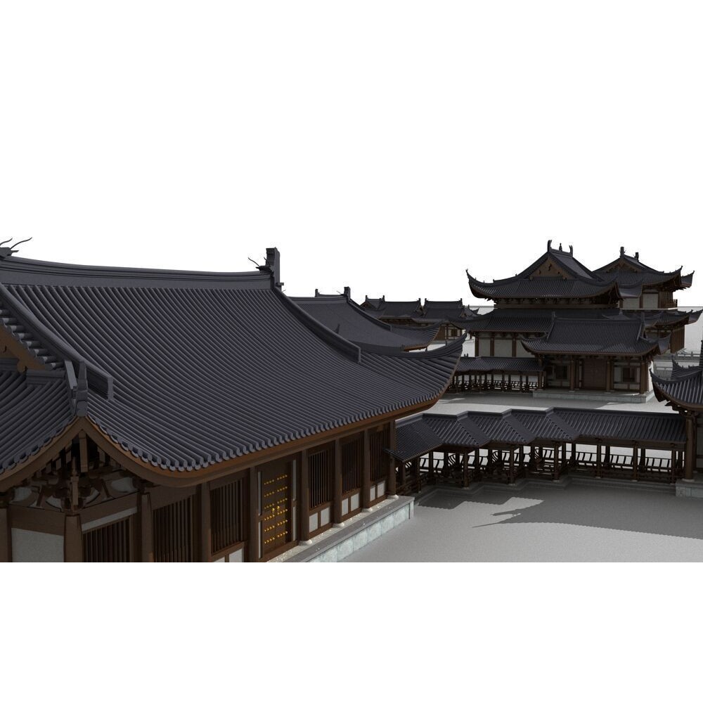 Ancient Chinese Architecture 3D Model – Traditional Building Asset, FBX - View 14