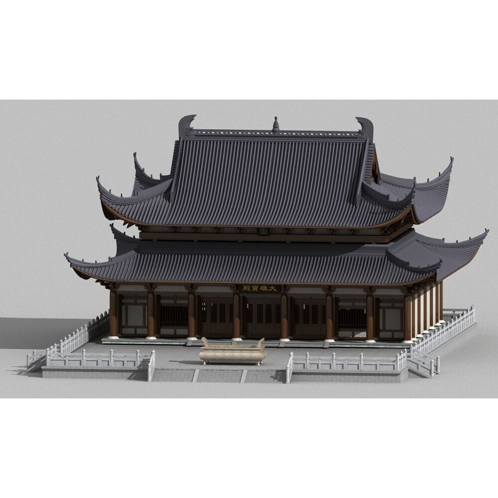 Ancient Chinese Architecture 3D Model – Traditional Building Asset, FBX - View 17