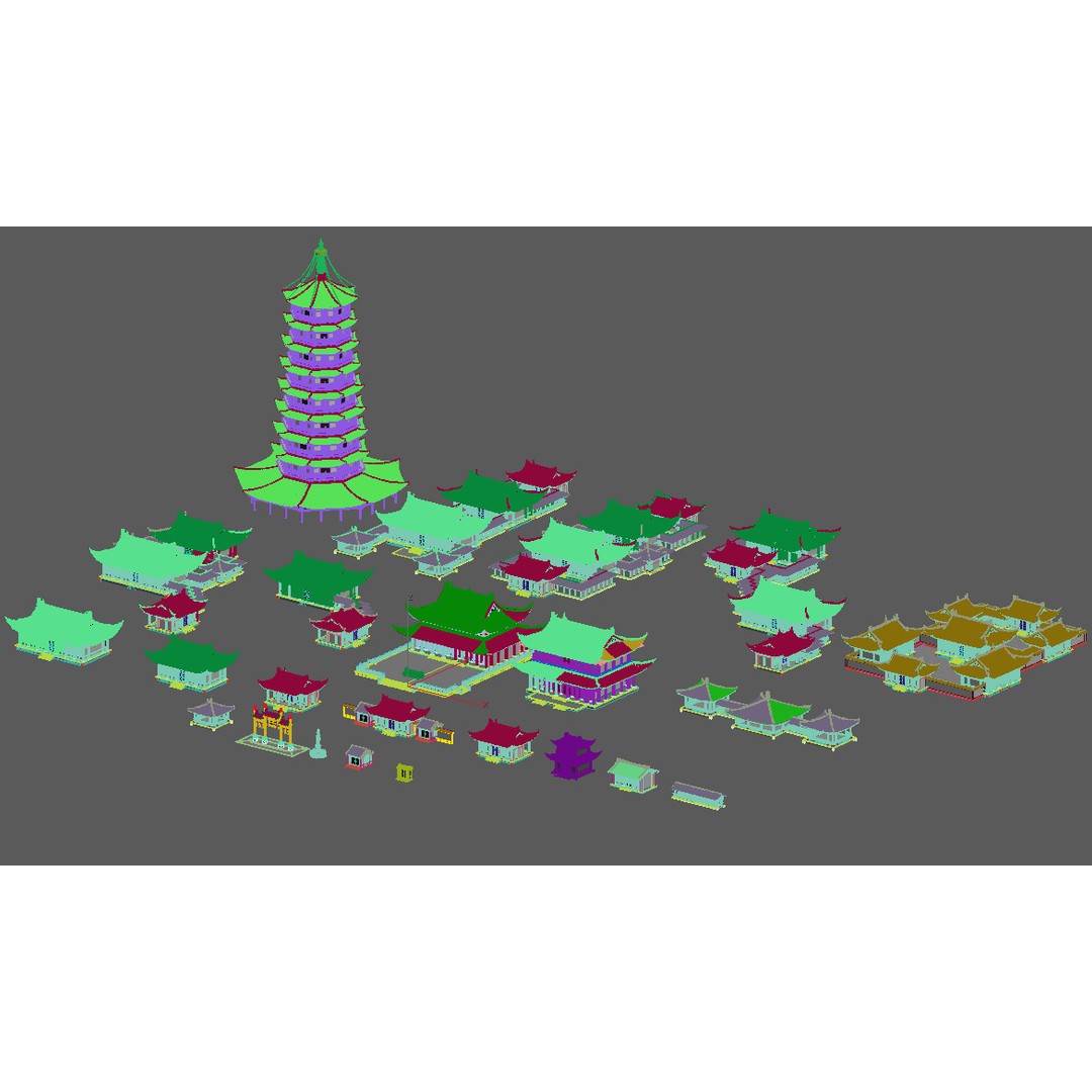 Ancient Chinese Architecture 3D Model – Traditional Building Asset, FBX - View 18