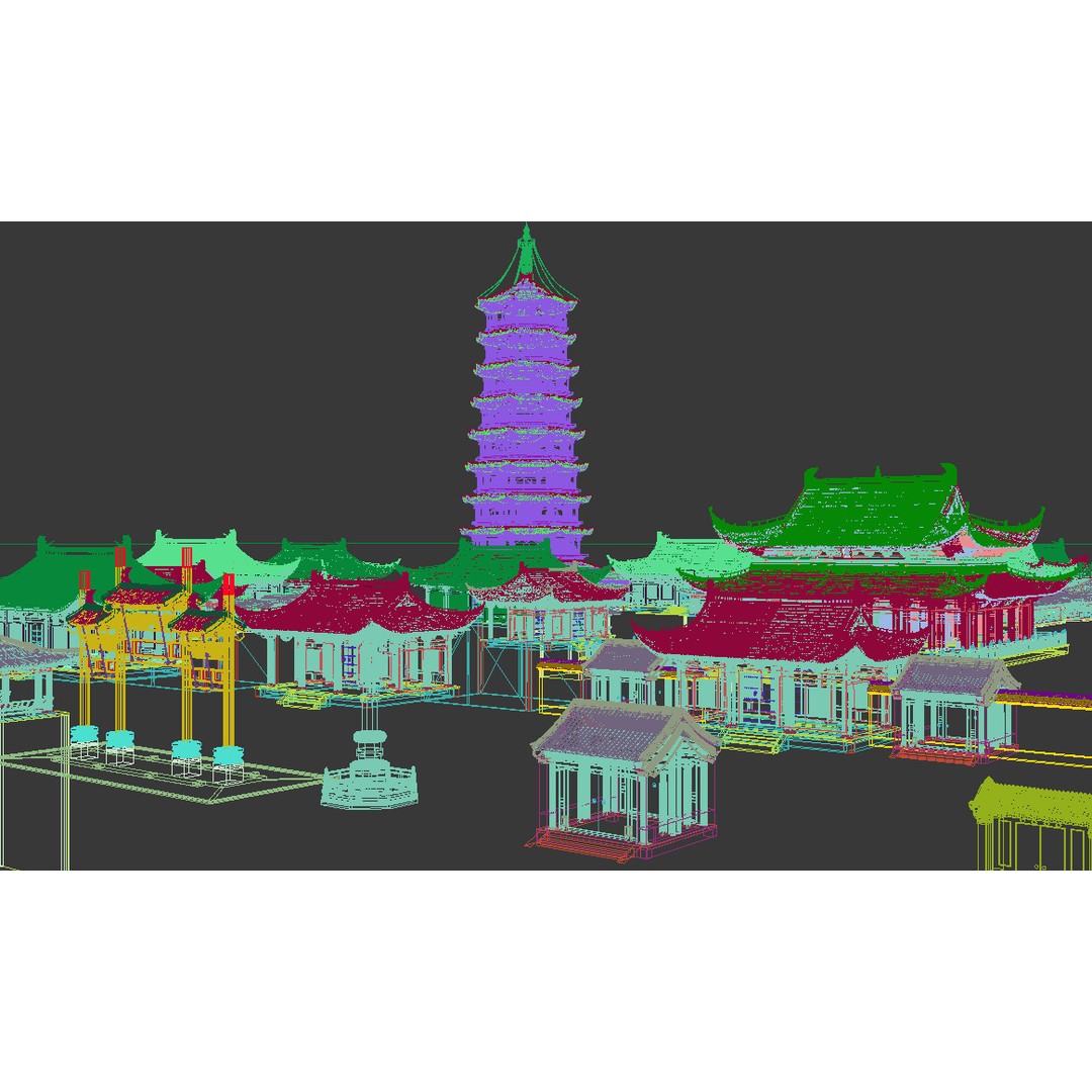Ancient Chinese Architecture 3D Model – Traditional Building Asset, FBX - View 19