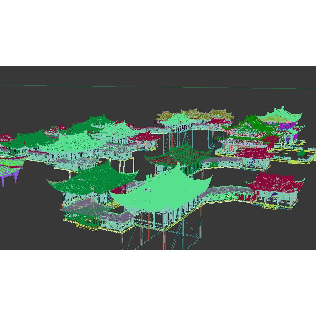 Ancient Chinese Architecture 3D Model – Traditional Building Asset, FBX - View 20