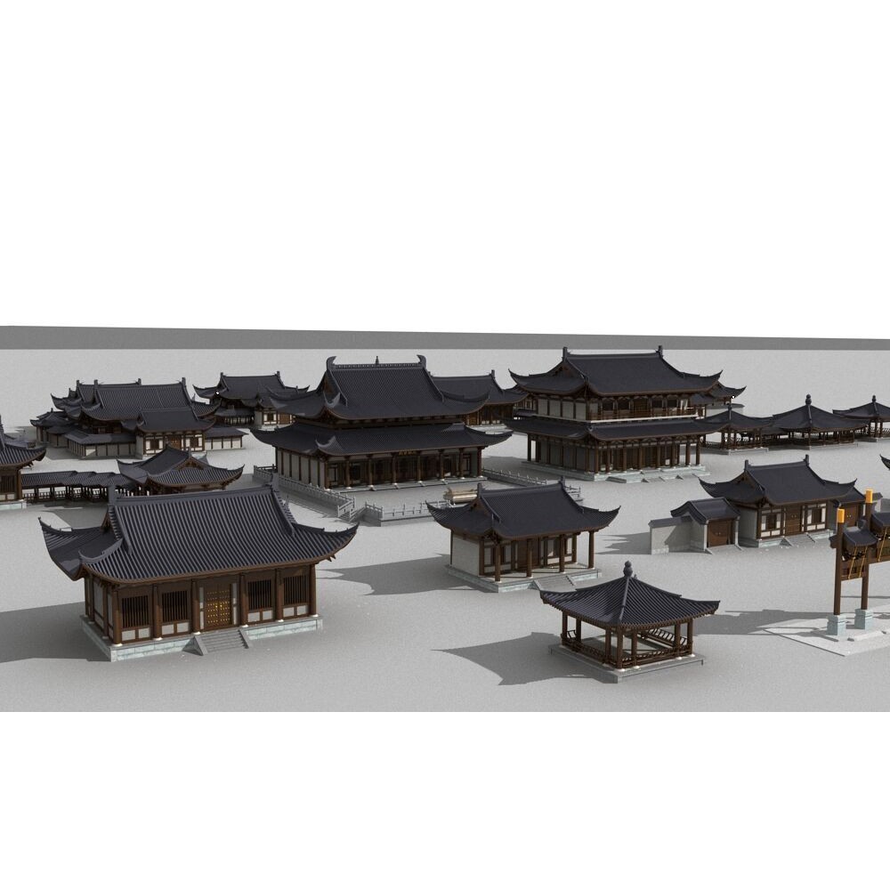 Ancient Chinese Architecture 3D Model – Traditional Building Asset, FBX - View 5