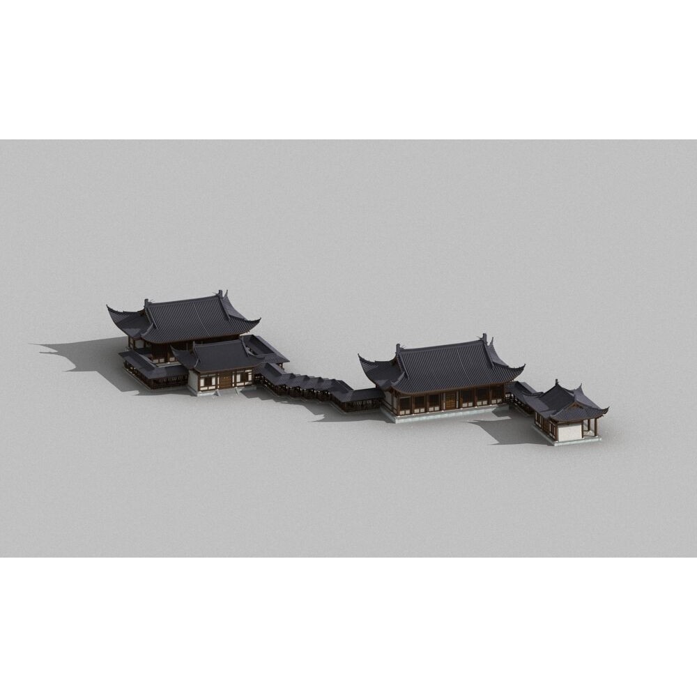 Ancient Chinese Architecture 3D Model – Traditional Building Asset, FBX - View 8