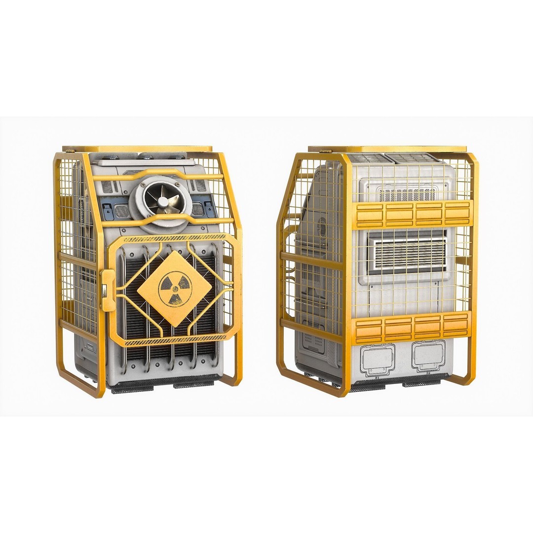 Sci-Fi Generator Battery 3D Model – Low Poly PBR Asset, FBX - View 15