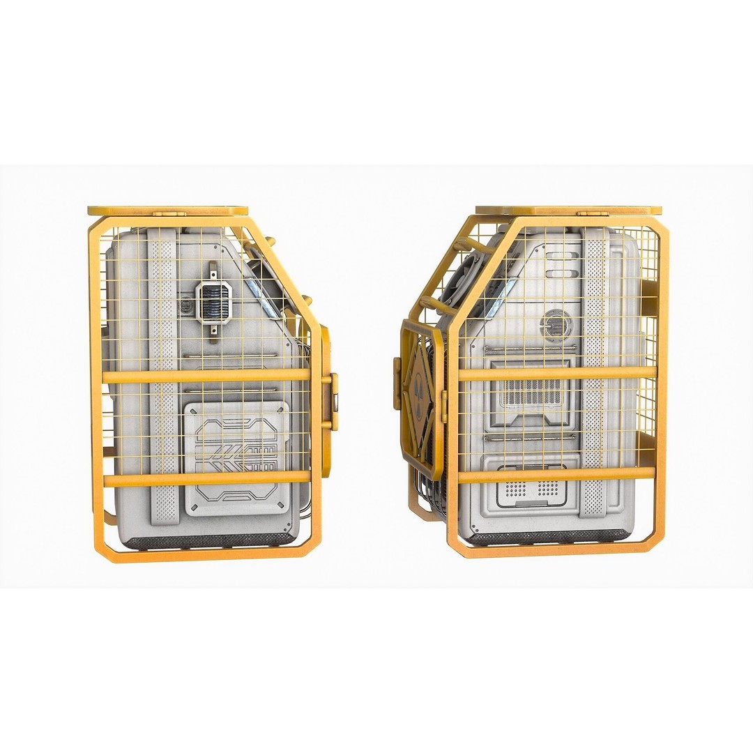 Sci-Fi Generator Battery 3D Model – Low Poly PBR Asset, FBX - View 19