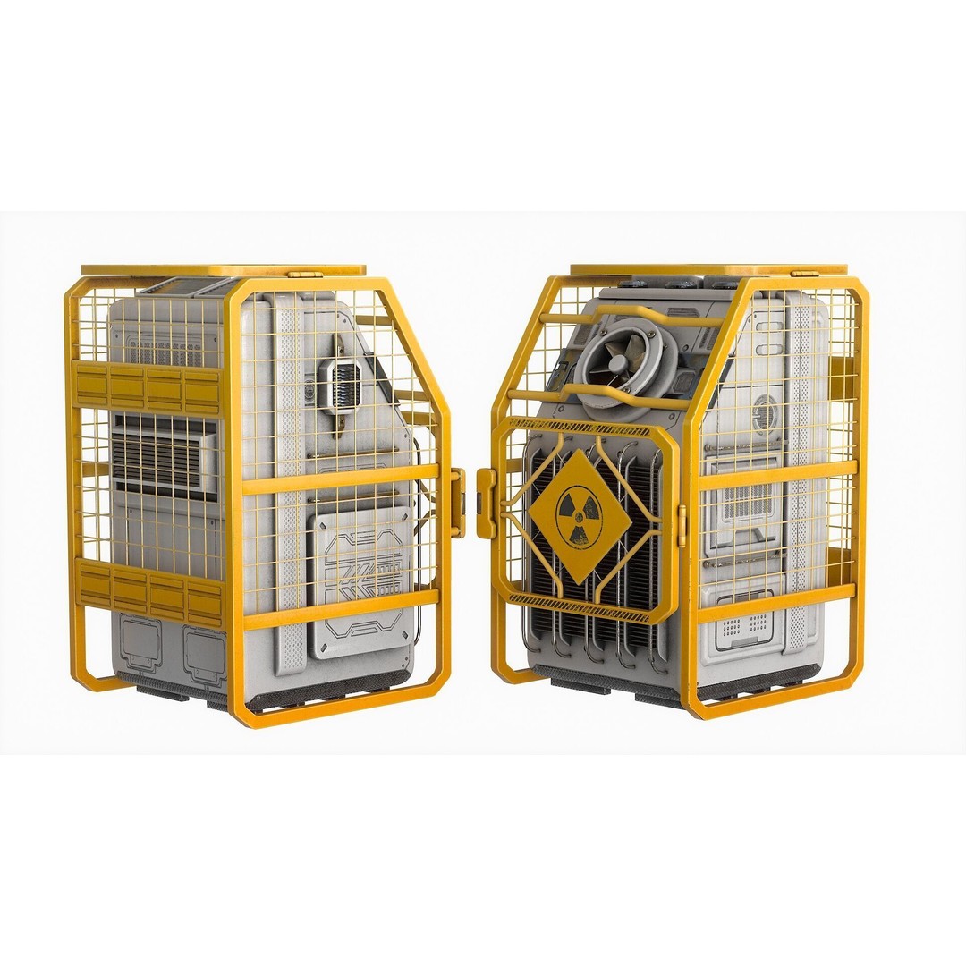 Sci-Fi Generator Battery 3D Model – Low Poly PBR Asset, FBX - View 21