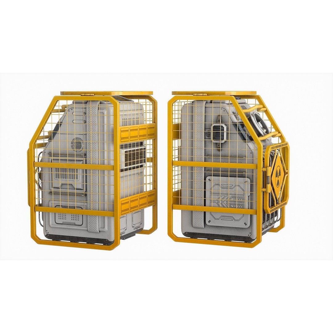 Sci-Fi Generator Battery 3D Model – Low Poly PBR Asset, FBX - View 25