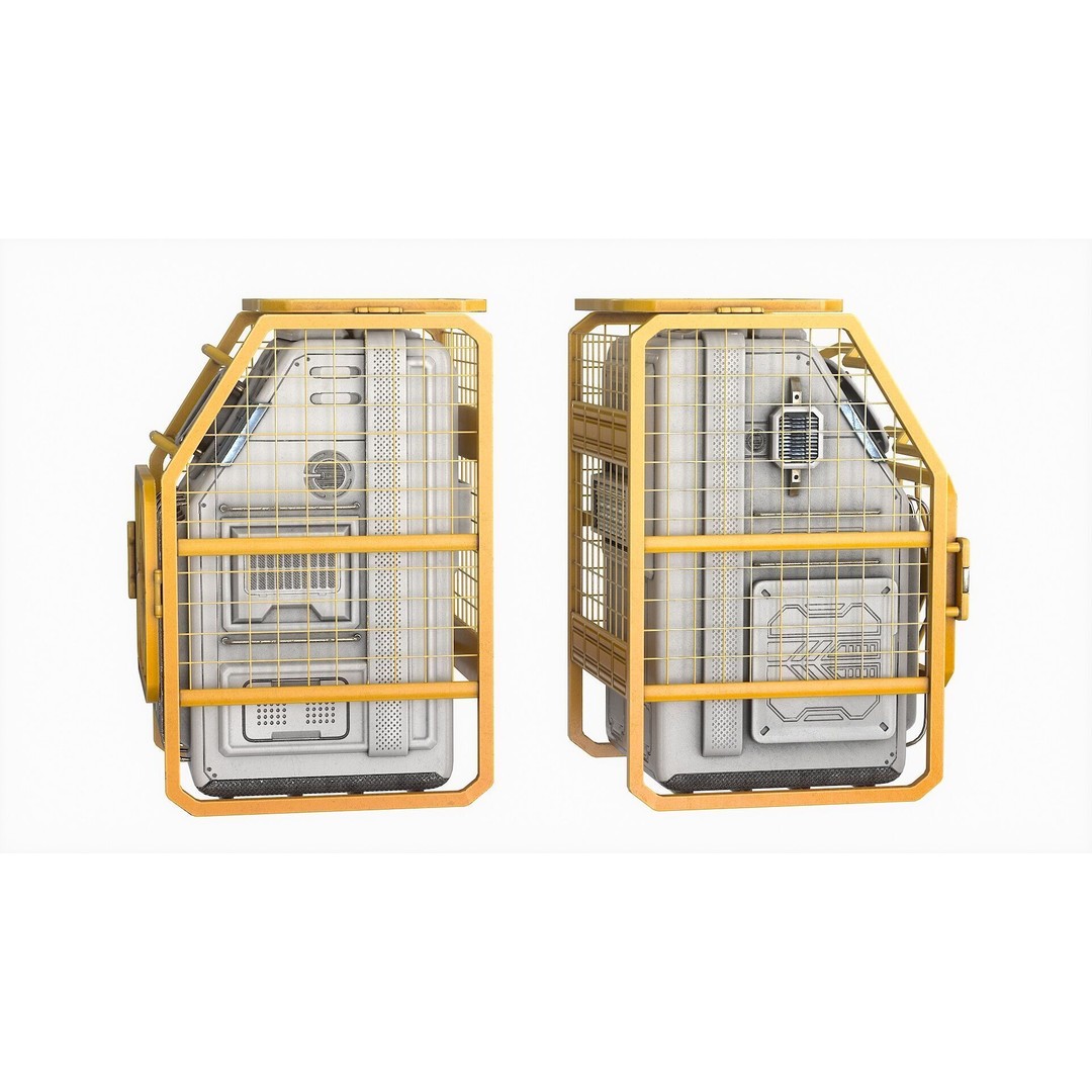 Sci-Fi Generator Battery 3D Model – Low Poly PBR Asset, FBX - View 27