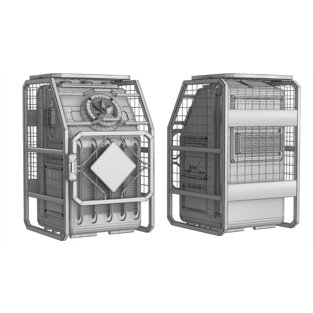 Sci-Fi Generator Battery 3D Model – Low Poly PBR Asset, FBX - View 31