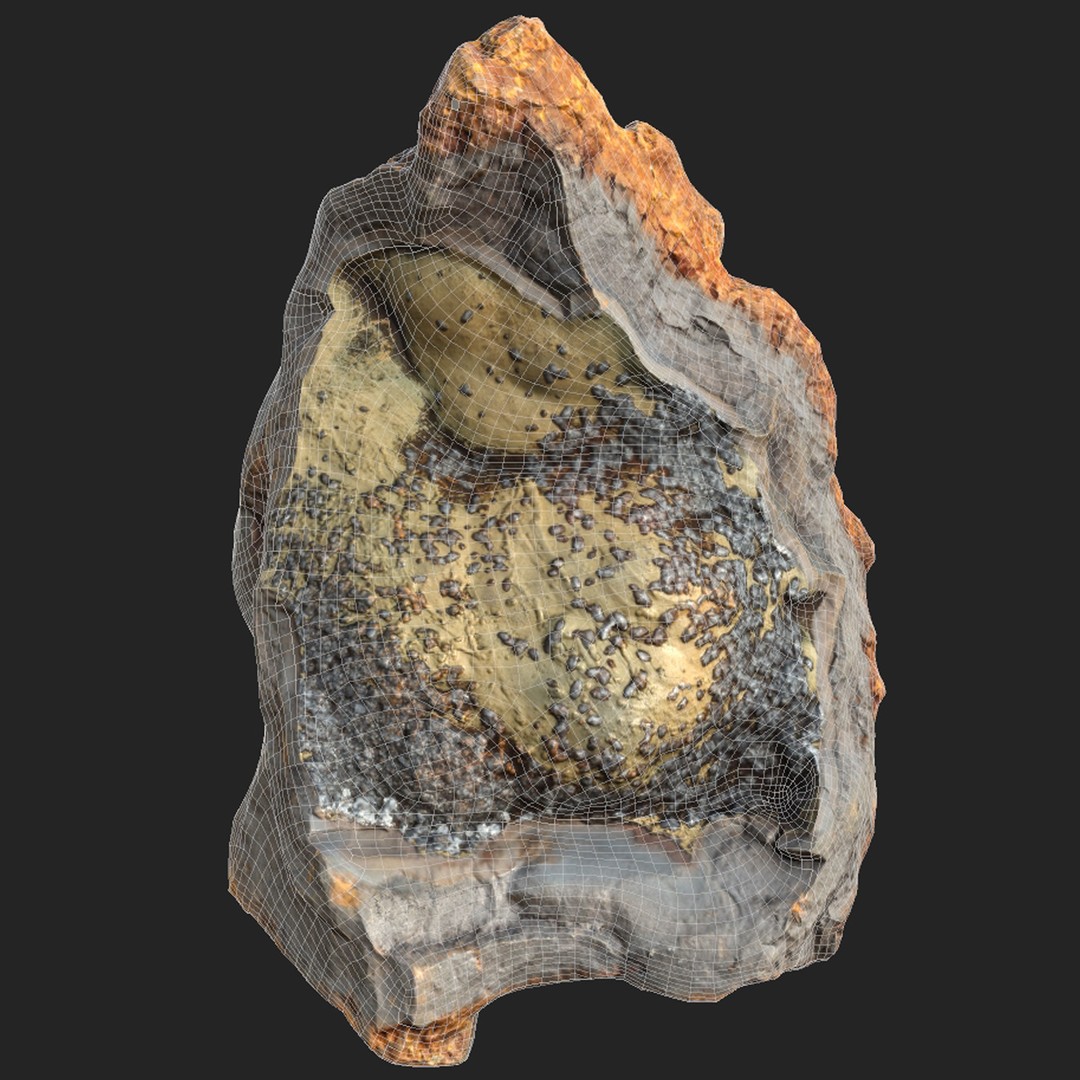 Hematite-Limatite Secretion 3D Model – Low Poly PBR Game Asset, FBX - View 8