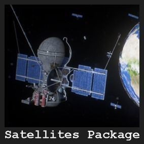 Satellite 3D Model – Low Poly PBR Asset for Space Projects