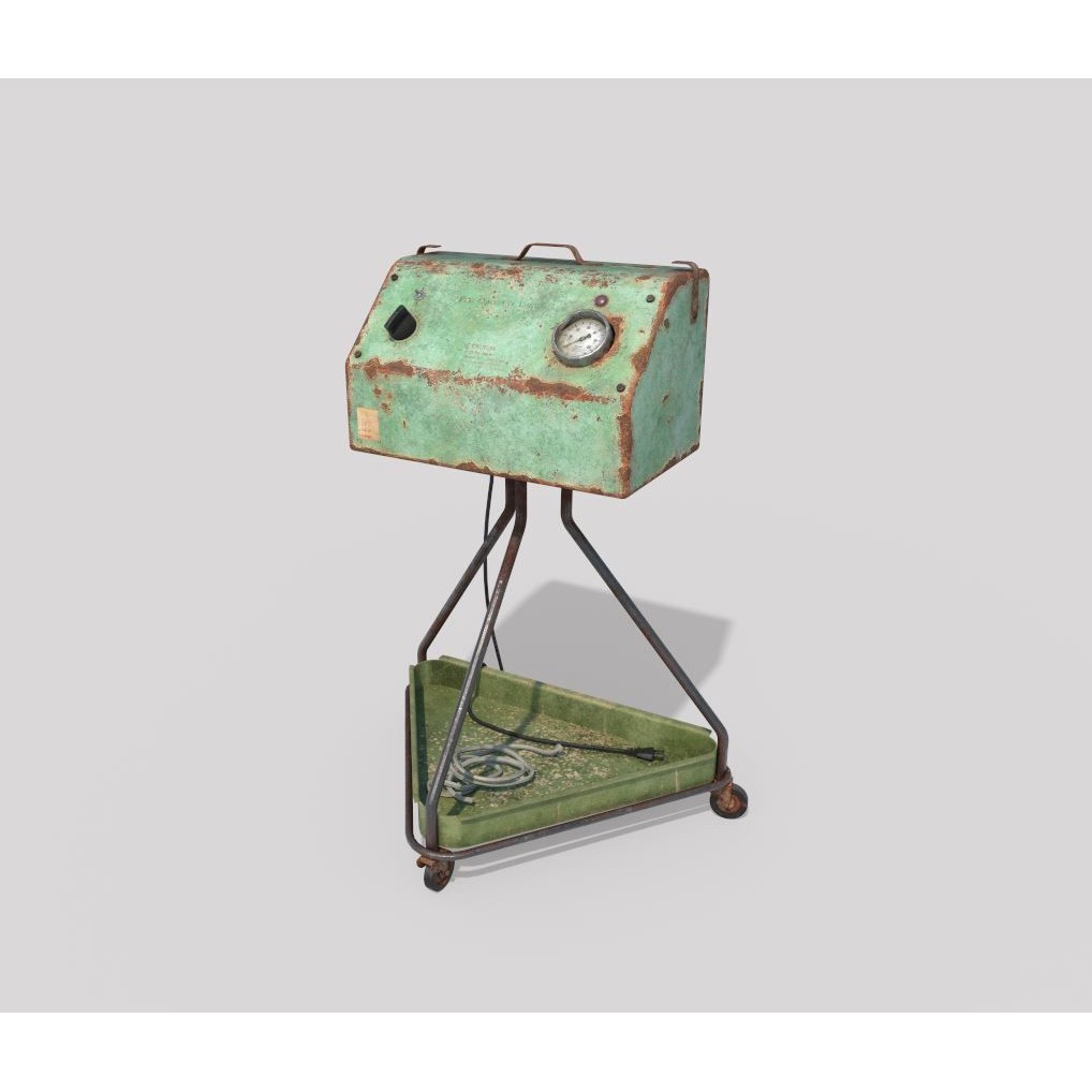 Abandoned Medical Pump 3D Model – Realistic PBR Asset, FBX, OBJ - View 4