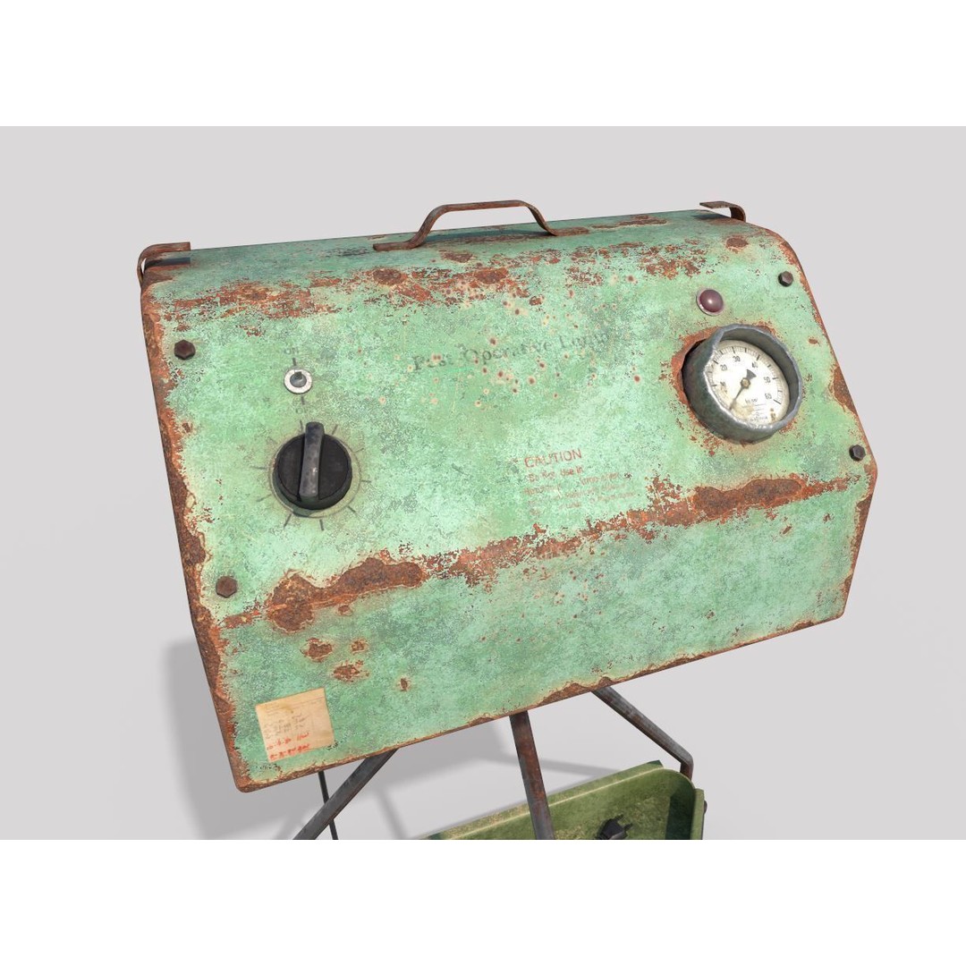 Abandoned Medical Pump 3D Model – Realistic PBR Asset, FBX, OBJ - View 5