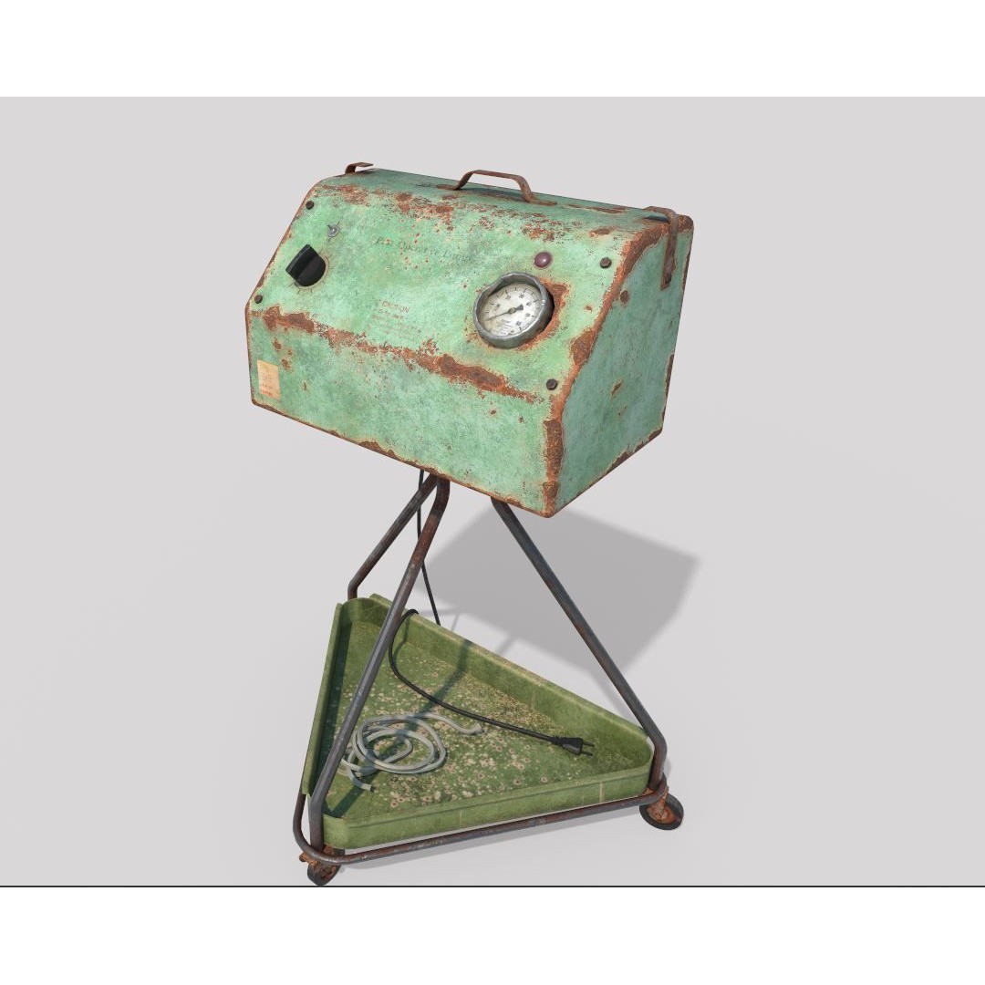 Abandoned Medical Pump 3D Model – Realistic PBR Asset, FBX, OBJ - View 6