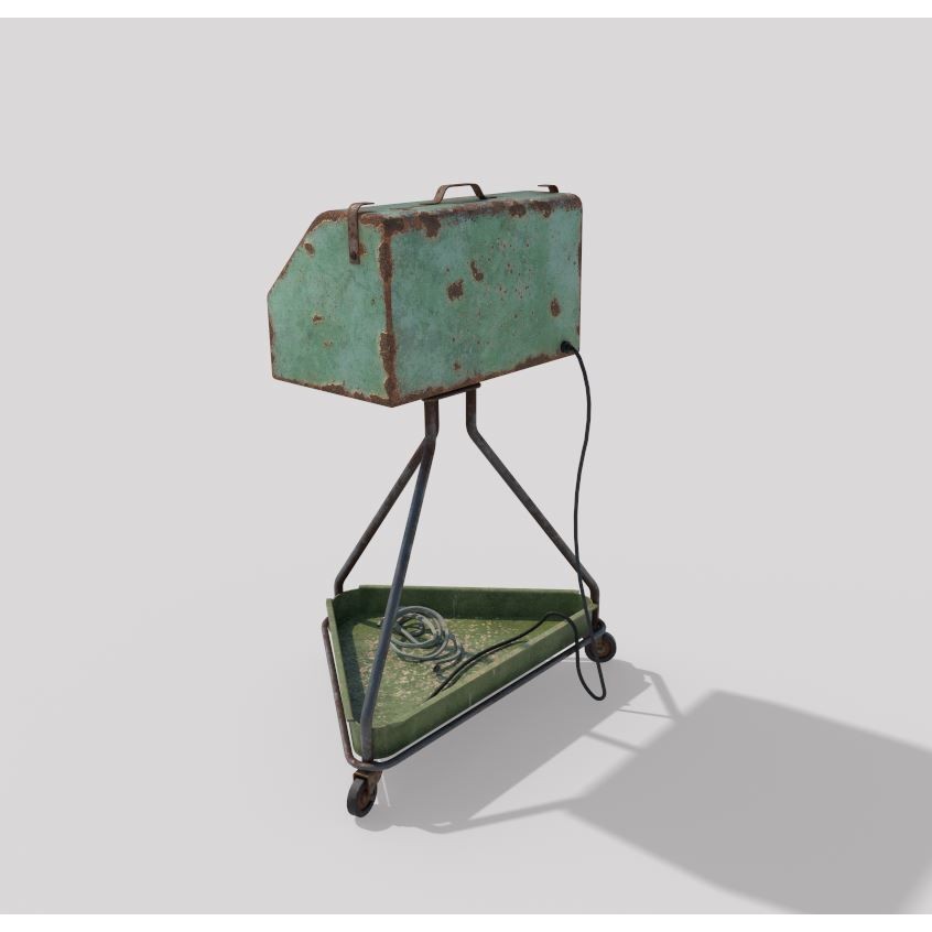 Abandoned Medical Pump 3D Model – Realistic PBR Asset, FBX, OBJ - View 7
