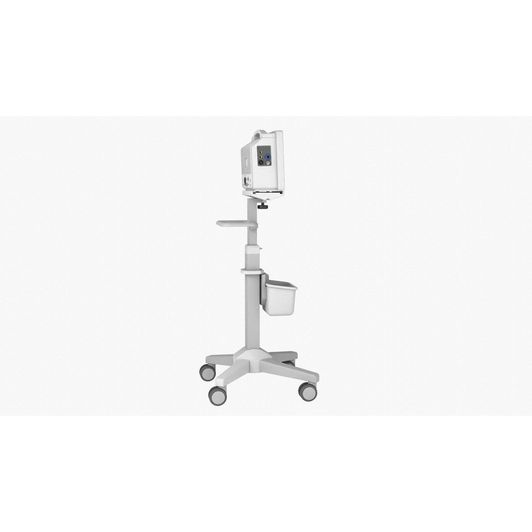 Patient Monitor Roll Stand 3D Model – High Quality Medical Asset, FBX - View 11