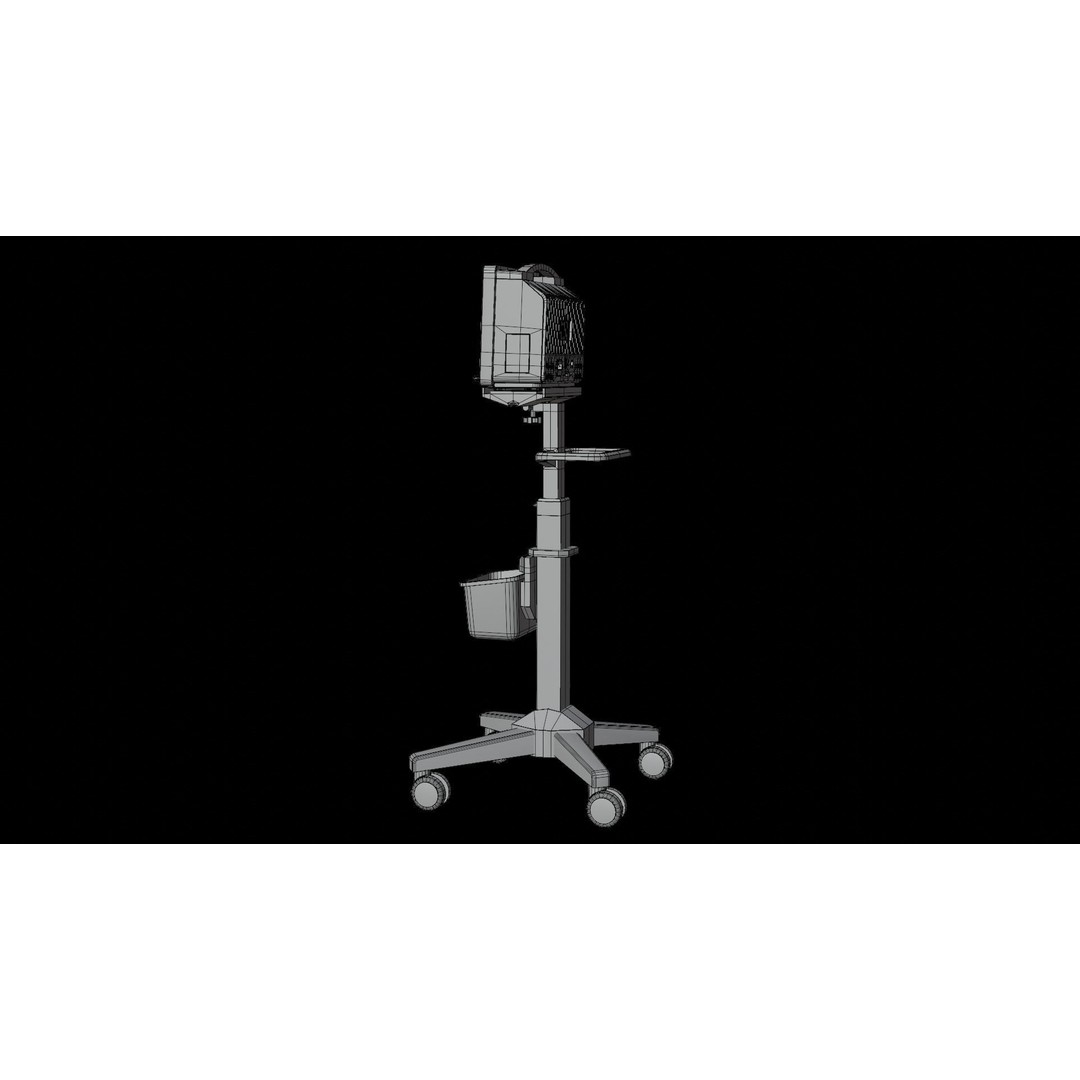 Patient Monitor Roll Stand 3D Model – High Quality Medical Asset, FBX - View 20