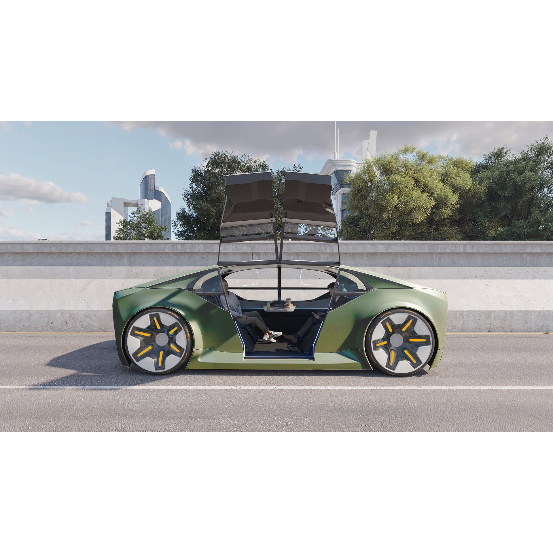 Self-Driving Car Concept - Game-Ready 3D Model - View 14