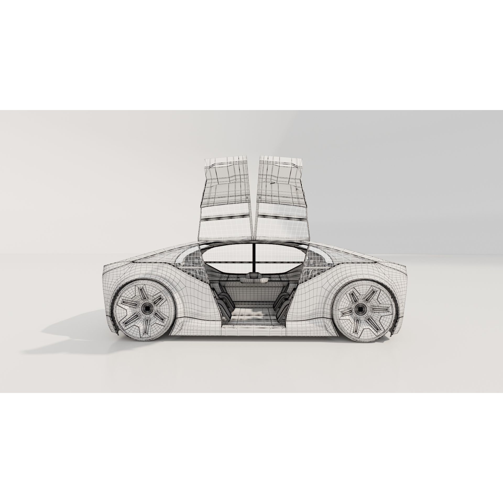 Self-Driving Car Concept - Game-Ready 3D Model - View 16