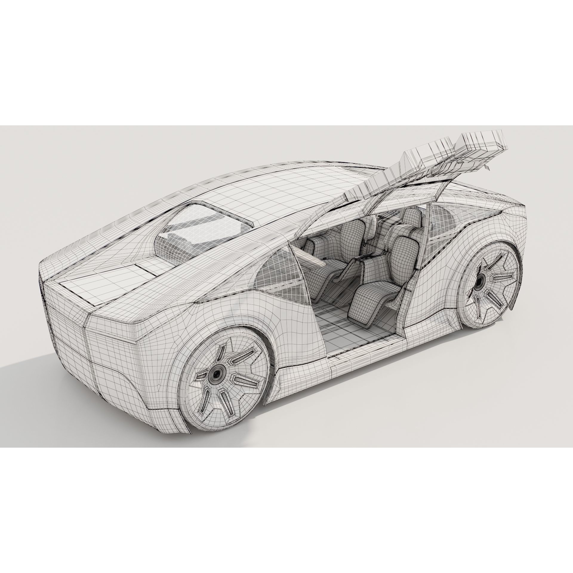 Self-Driving Car Concept - Game-Ready 3D Model - View 17