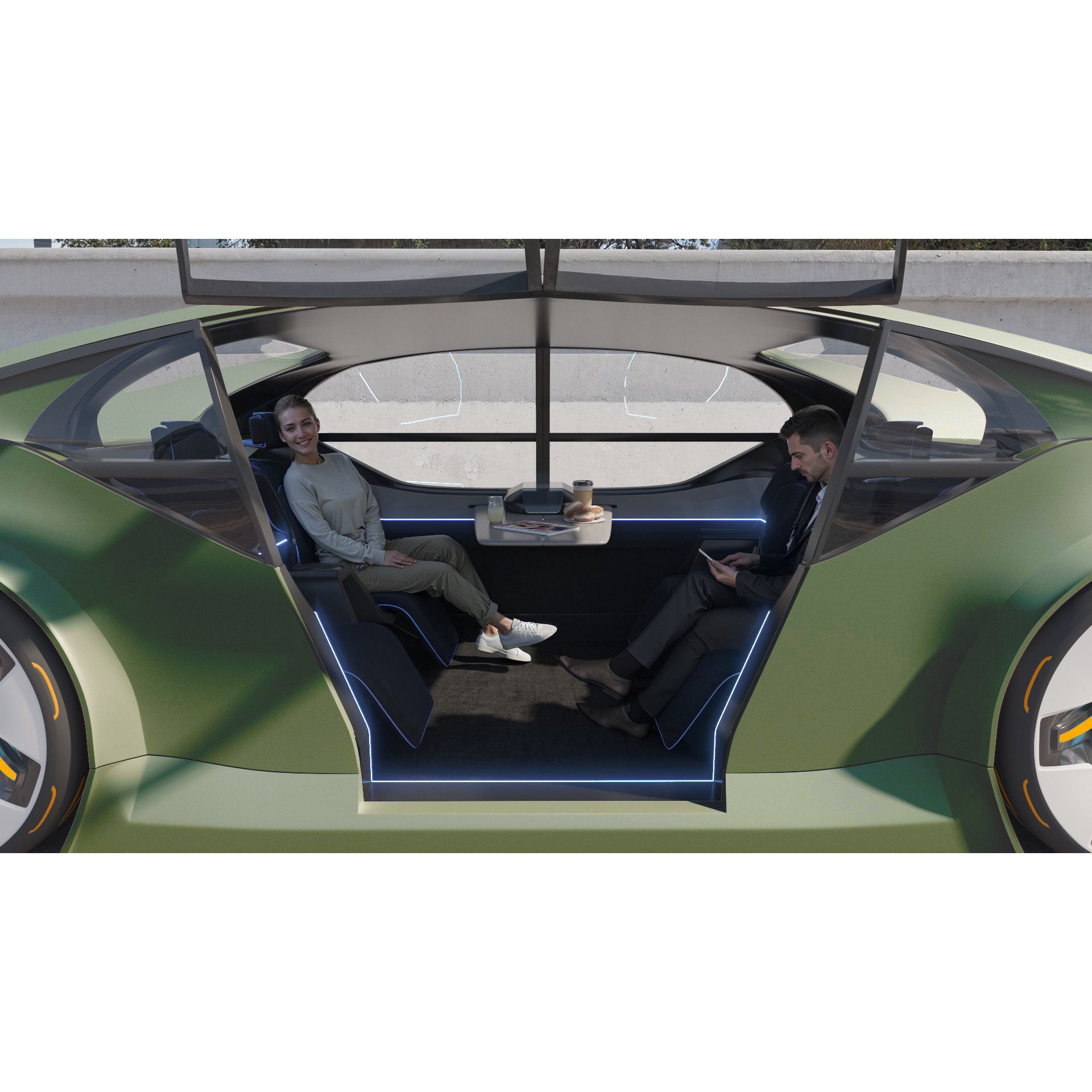 Self-Driving Car Concept - Game-Ready 3D Model - View 18