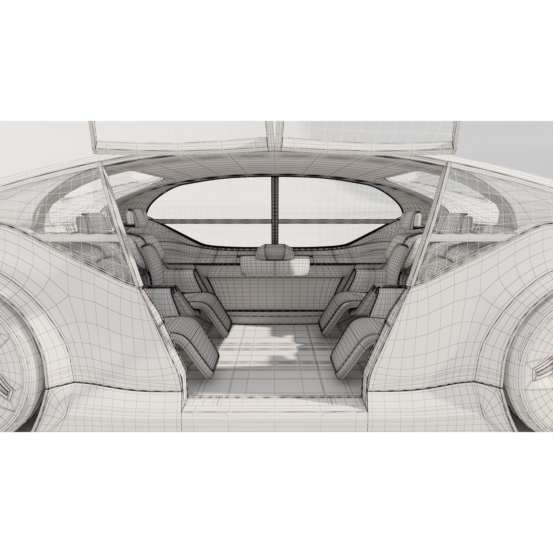 Self-Driving Car Concept - Game-Ready 3D Model - View 19