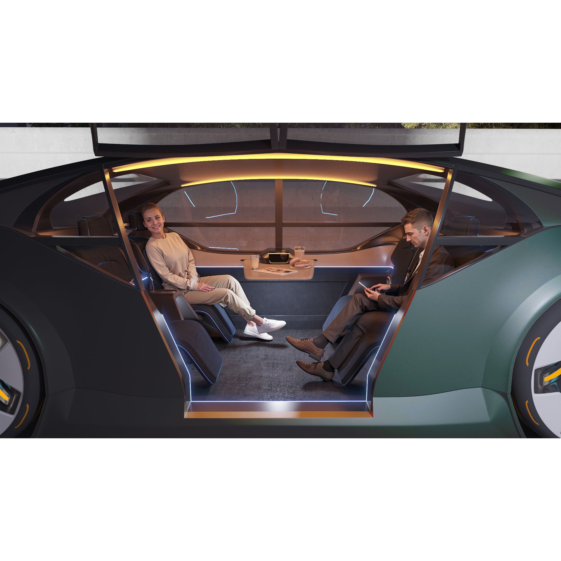 Self-Driving Car Concept - Game-Ready 3D Model - View 20