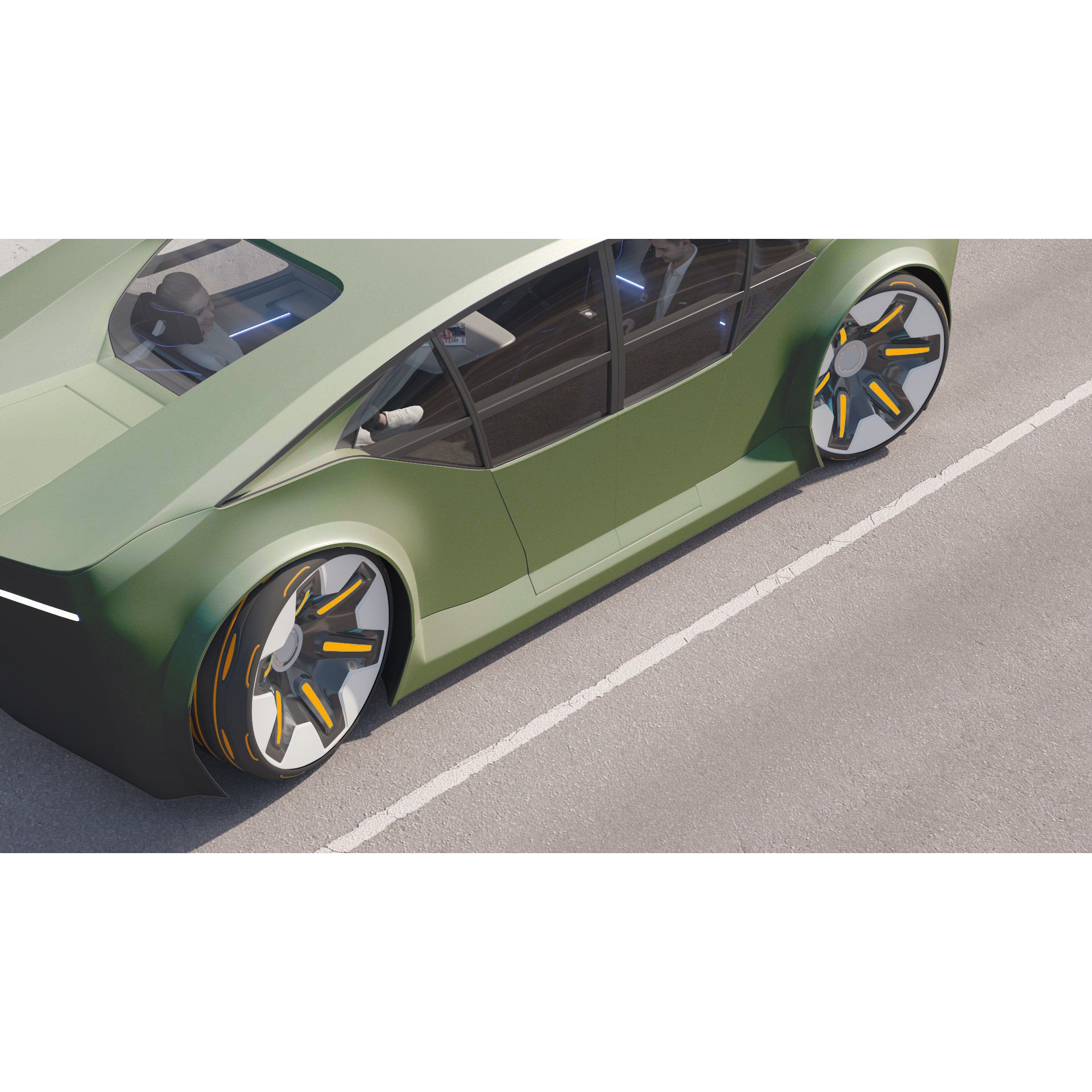 Self-Driving Car Concept - Game-Ready 3D Model - View 28