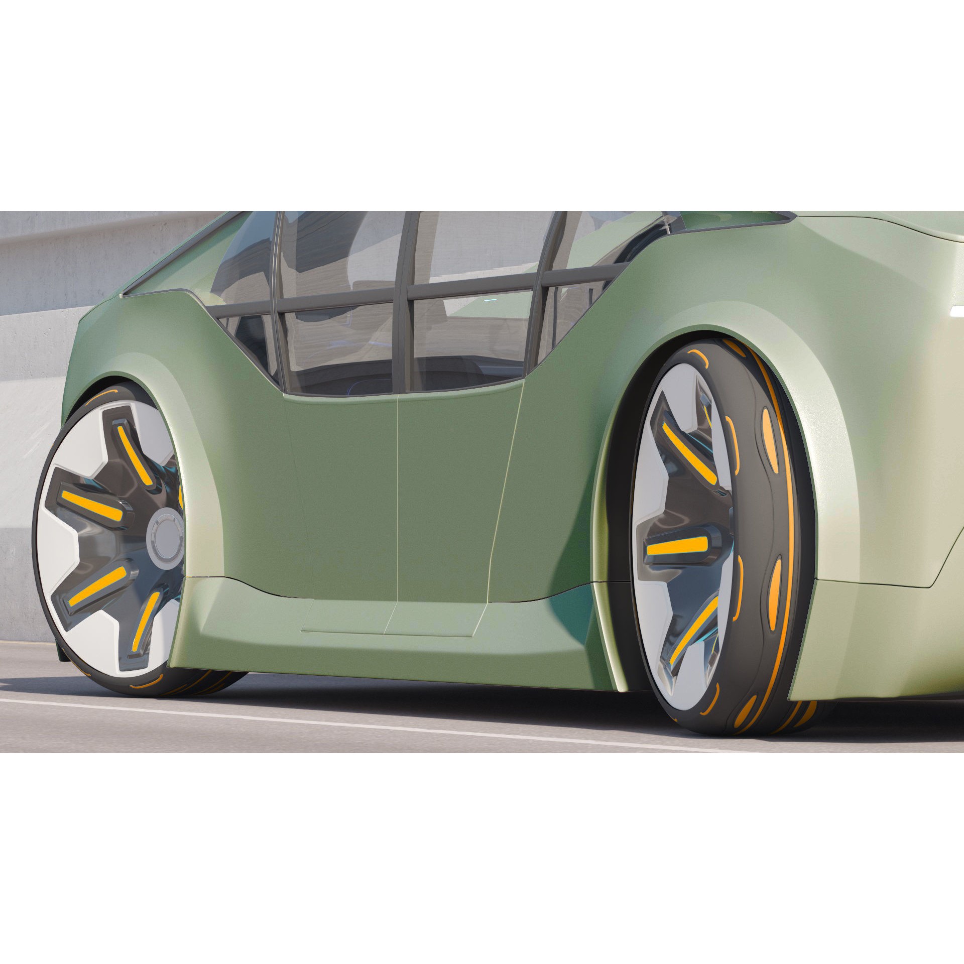 Self-Driving Car Concept - Game-Ready 3D Model - View 29