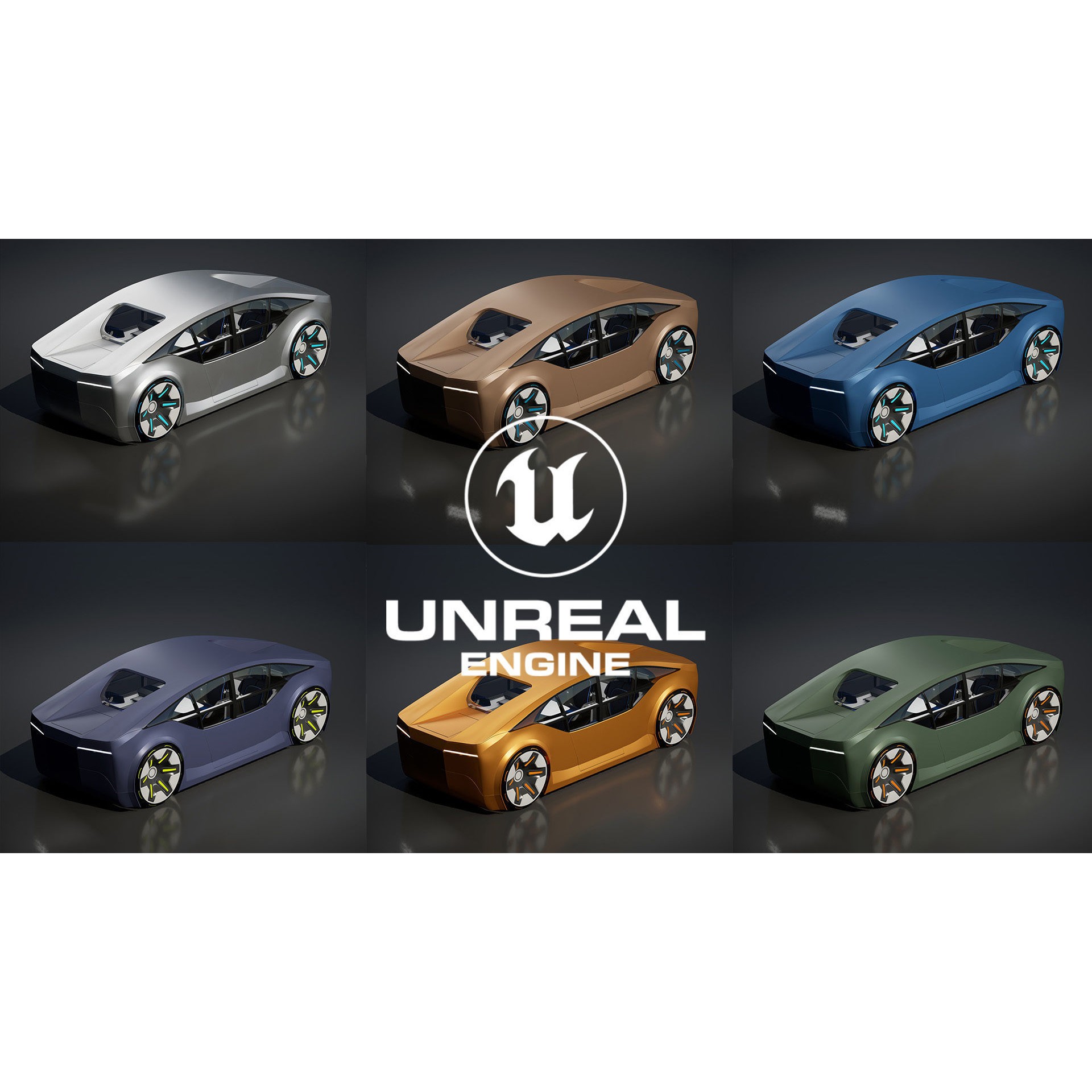 Self-Driving Car Concept - Game-Ready 3D Model - View 32