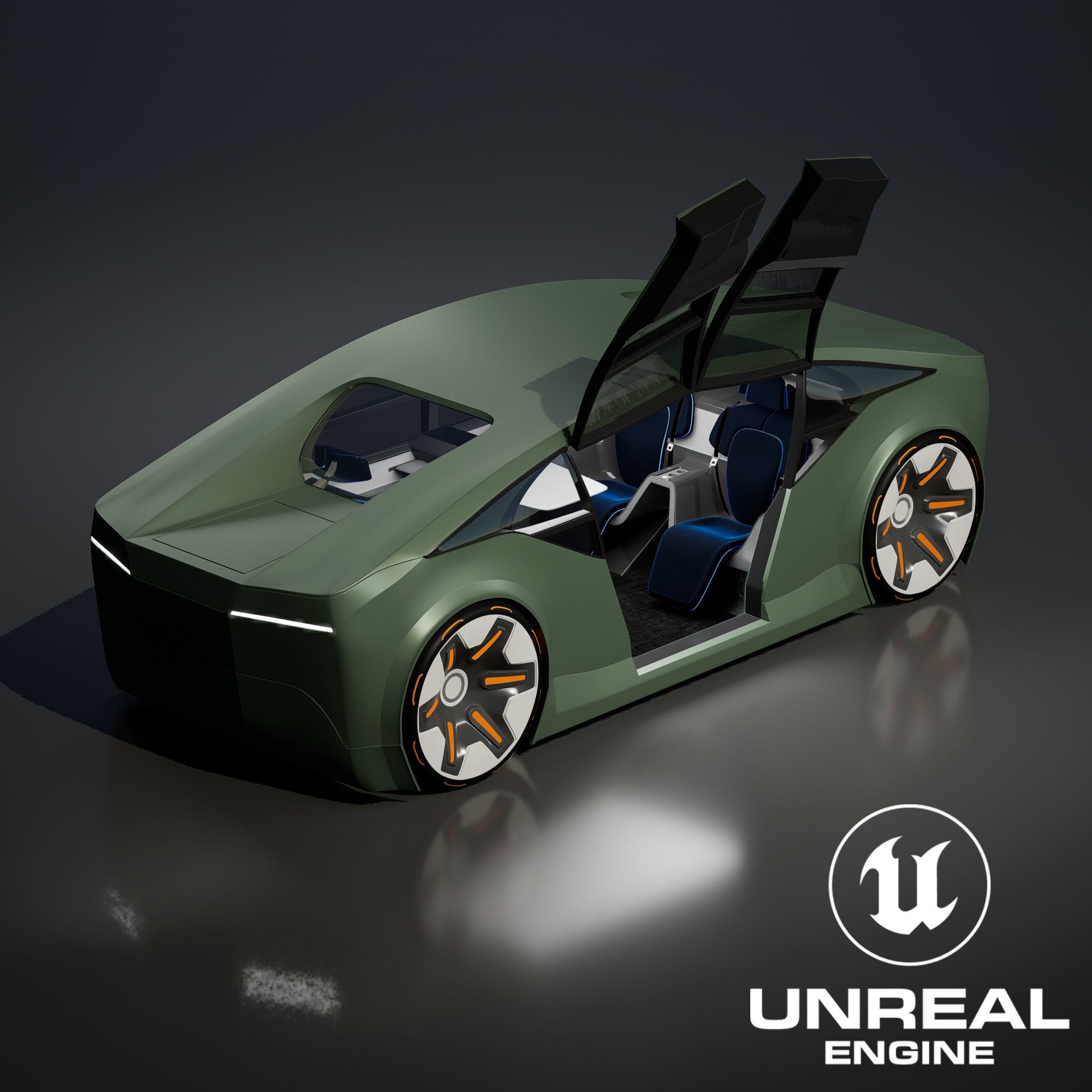 Self-Driving Car Concept - Game-Ready 3D Model - View 34